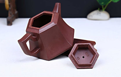 260cc chinese Yixing Handmade Zisha Purple clay Teapot LiuFang Hu Tea Pot