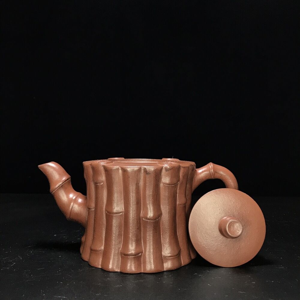vintage chinese yixing purple clay teapot zisha ceremony carving Collectible art