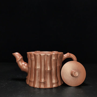vintage chinese yixing purple clay teapot zisha ceremony carving Collectible art
