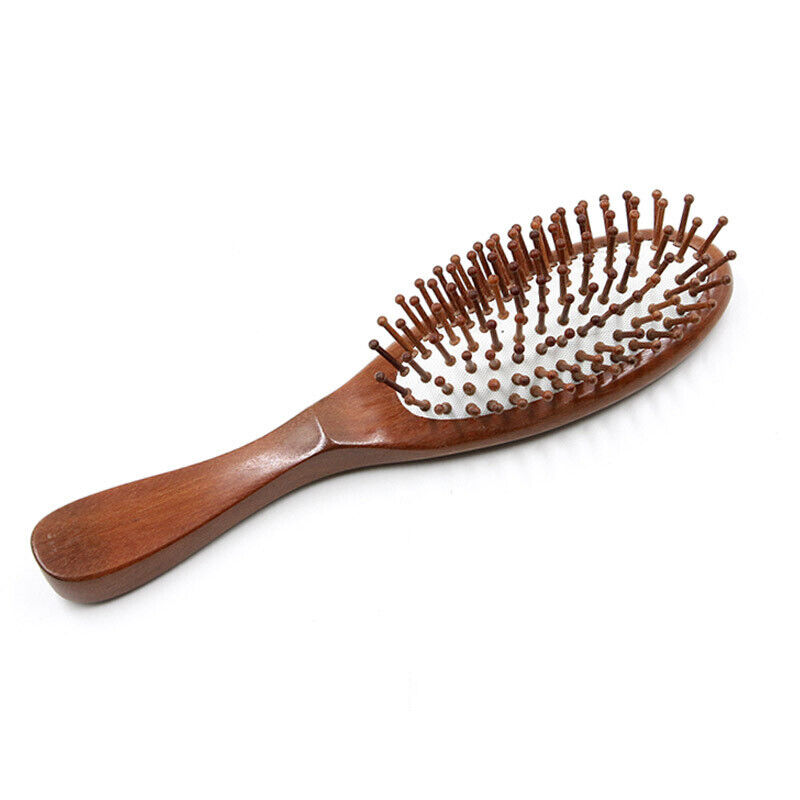 Natural Red Sandalwood Handle Massage Hairbrush Red Sandalwood Pin Brush Comb