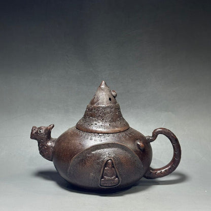 Chinese Yixing Zisha Clay Handmade Exquisite Teapot （籠头竹笋壶 底款：供春）