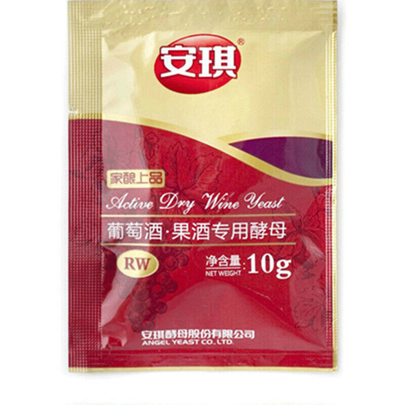 SY RW Yeast Alcohol,Active Dry Wine Yeast White/Red Wine Brewing 10g/Bag
