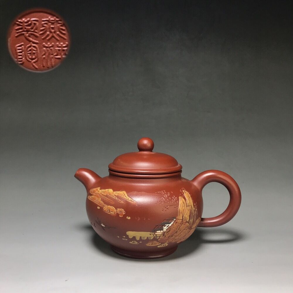 Chinese Yixing Zisha Clay Handmade Exquisite Teapot（掇只 底款：燕萍）