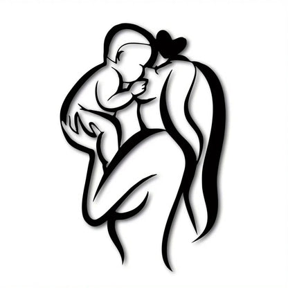 Mother & Child Mother Wall Art, Love And Mother's Day Wall Decor Metal