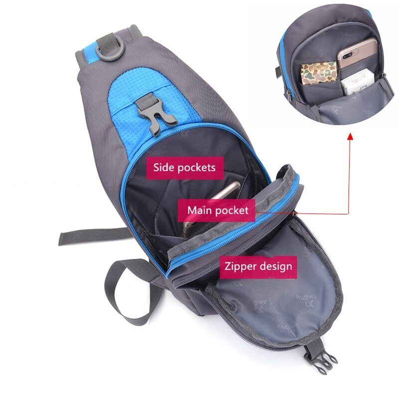 Men Travel Hiking Shoulder Bag Women Chest Backpack Sports Outdoor Computer Bag