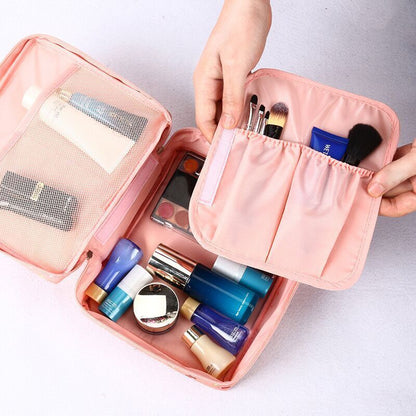 Cosmetic Bag Waterproof Zipper Makeup Purse Multifunction Organizer Traveling