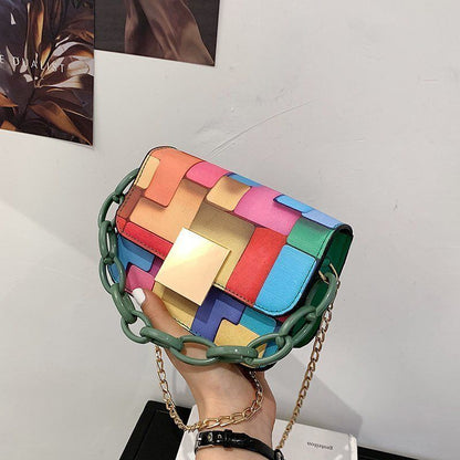 Shoulder Bag Printing Chain Female Phone Fashion Small Handbag Synthetic Leather
