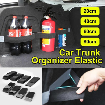 Car Trunk Organizer Elastic Belt 1pc Practical Fixed Storage Stowing Sticky Tape