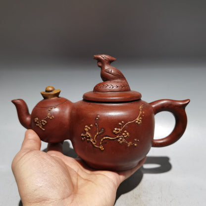 Chinese Yixing Zisha Clay Handmade Exquisite Teapot （葫芦壶 低款：陈鸣远)