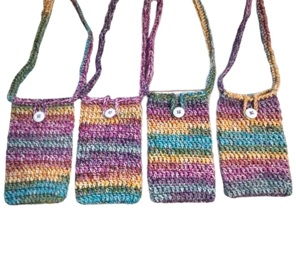 Handmade Cross Body Bag Purse Cell Phone Holder Pouch Sleeve for Women Gift