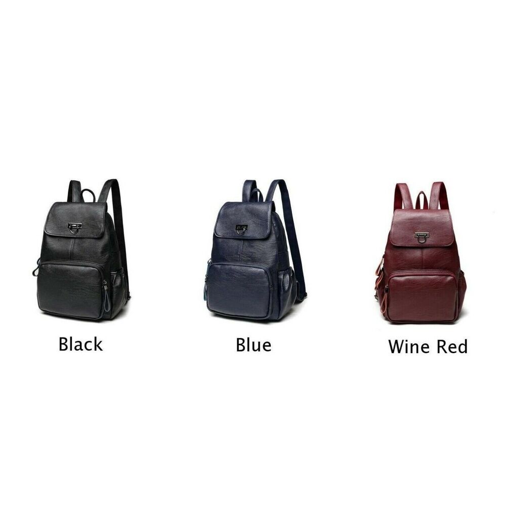 Women Rucksack Backpack Handbag Ladies Girls Pu Leather Satchel Shoulder Bag