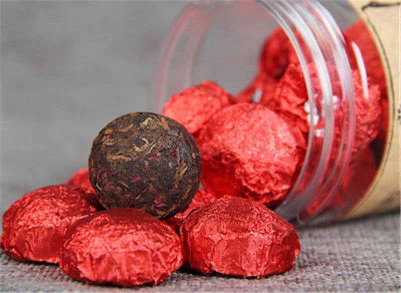 100g Yunnan Organic Rose Puerh Tea Canned Rose Puer Small Tuocha Pu Er Ripe Tea