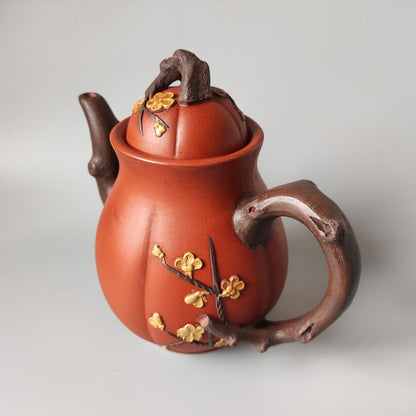 Vintage China Yixing Purple Clay Teapot Zisha Ceremony Fine Plum Blossom Teaware