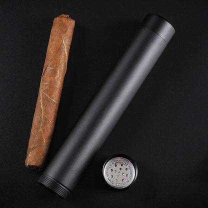 Cigar Cases Portable Metal Tube Mini Humidor Single Pipe Travel Storage 30x190mm