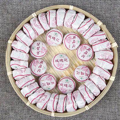 The Mini Tang Rose Is Ripe for Cake Tea from Chinese Province Yunnan-