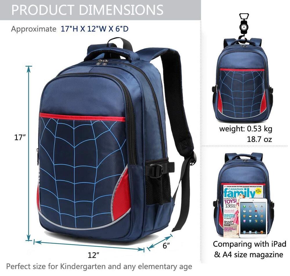 BLUEFAIRY Boys Backpack for Kids Elementary School Bags One_Size, Royal Blue