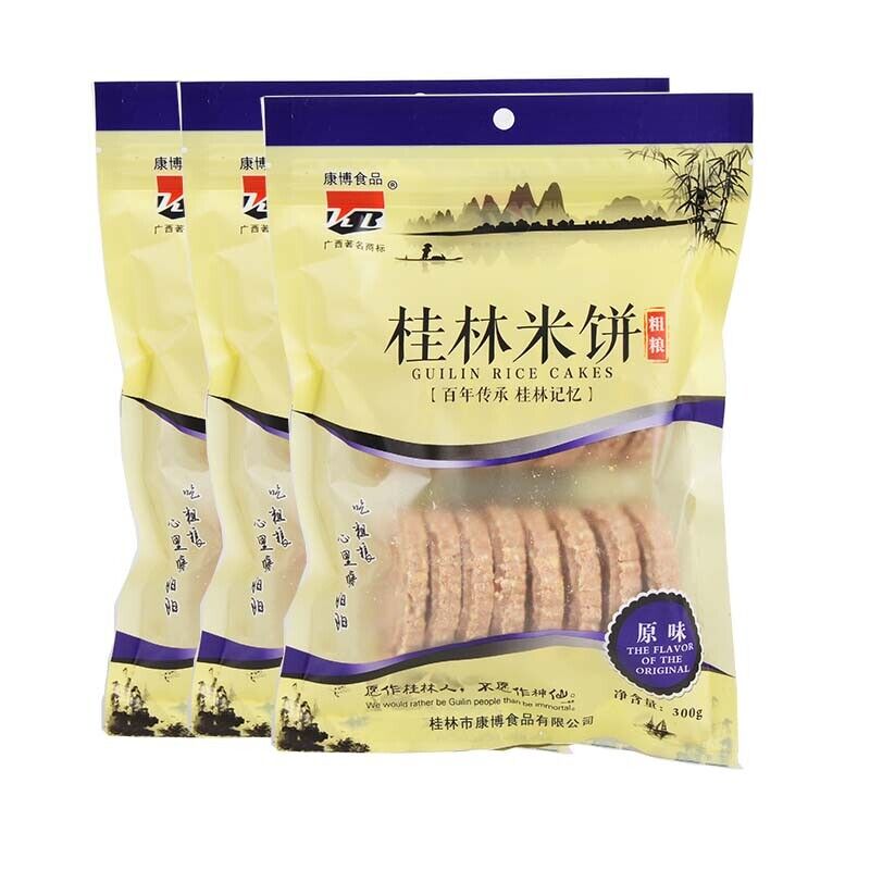 Guilin local snacks Taro rice cakes 康博荔浦香芋米饼300gx3袋 crispy pastry mibing teacake