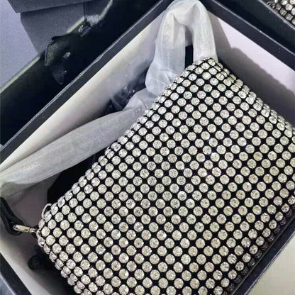 New Women's Bag Rhinestone Bag Glittering Diamond Full Mini Bag Top Hot