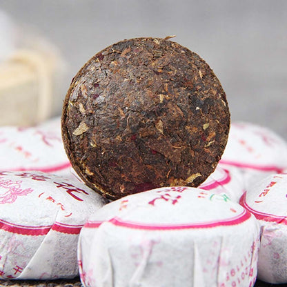 Mini Tuo Tea Rose Ripe Puerh Tea Chinese Yunnan Cooked Black Tea Health benefit