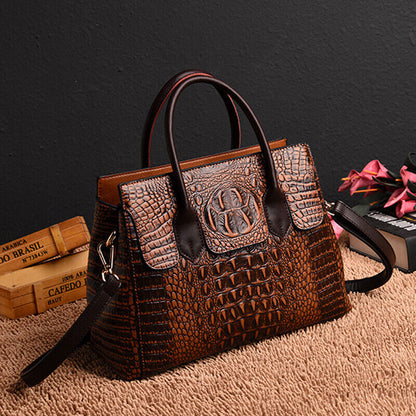New Women's Leather Crocodile Handbag Sling Satchel Tote Shoulder Bag Party Bag