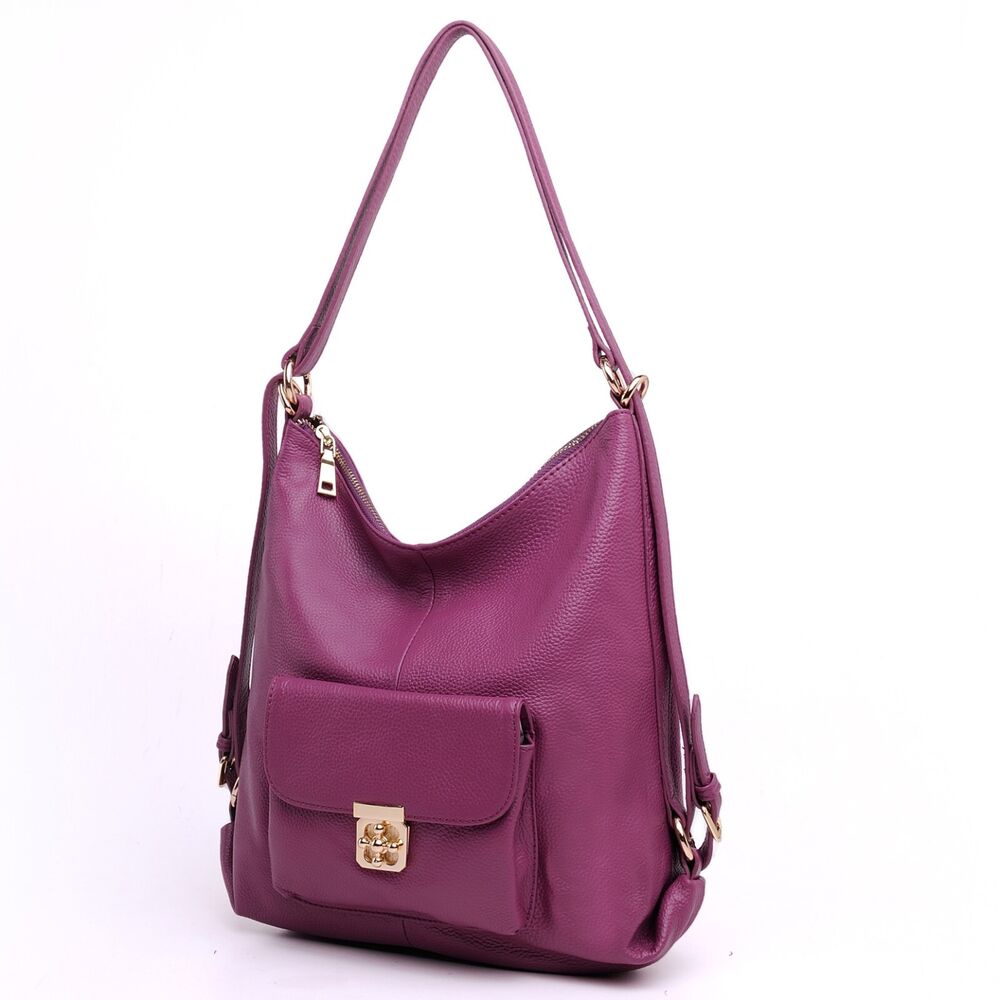 Top TOGO Leather Women's Shoulder Bag Satchel Tote, Soft leather Travel Backpack