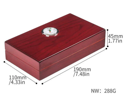 Cigar Case Cedar Wood Cuban Humidor 4Pcs Portable Travel Accessories 19x11x4.5cm
