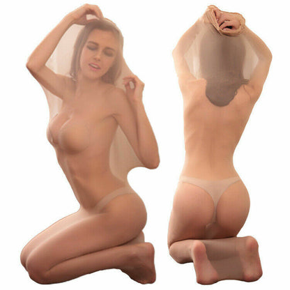 Seamless Velvet Sheer Sleep Sack Sleeping Bag Cocoon Bodyhose Full Bodystocking