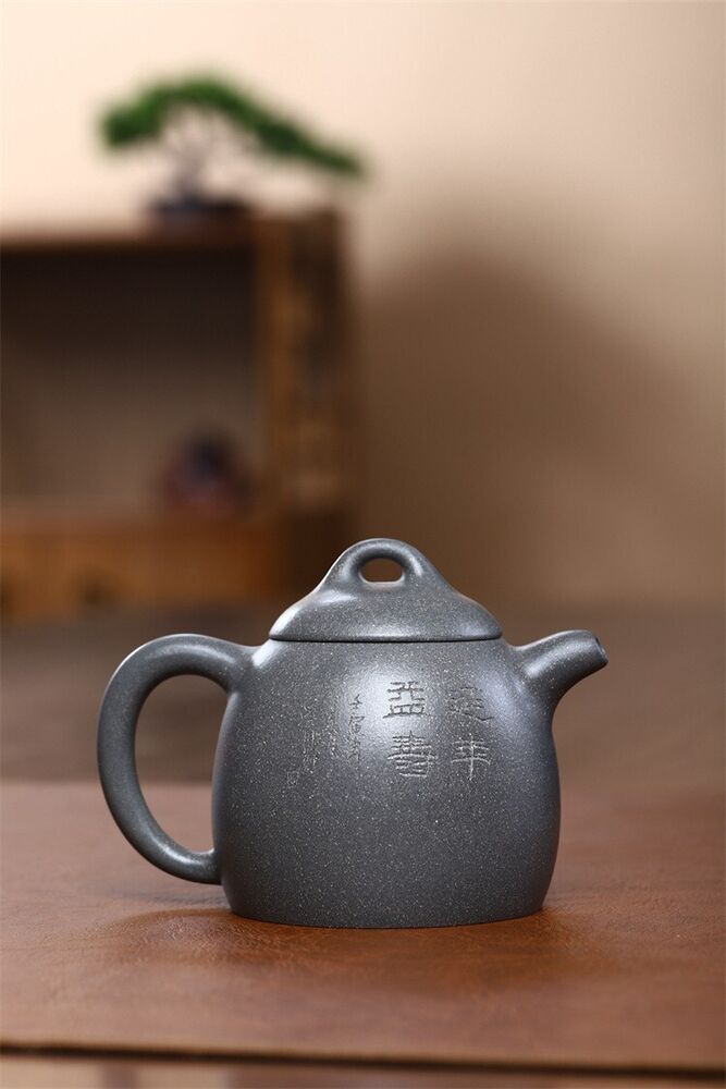 200cc chinese Yixing Handmade Zisha teapot Gray Duan clay QinQuan Gongfu Tea Pot