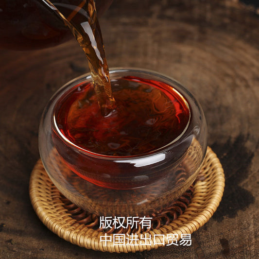 250g Ripe Pu Er Brick Oldest Pu‘er Tea Honey Sweet Dull-red Pu-erh Tea Black Tea