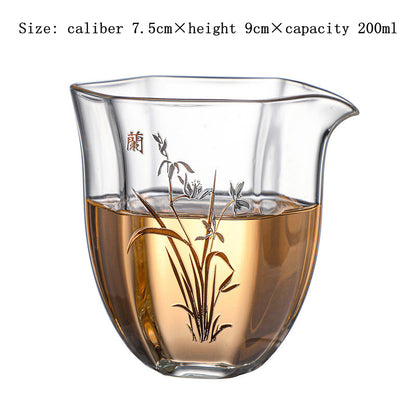 200ml Chinese Glass Gong Dao Bei Gong Fu Tea Cups Fair Cup Kungfu Teaset Cup
