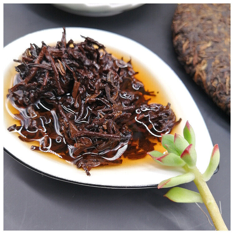 357g Yunnan Tong Qing Hao Yiwu Mt. Old Tea Puerh Tea Cake Ripe Puer Cooked