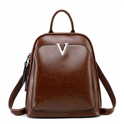 School backpack Genuine leather Purse Traveling Bags 26*10*28 CM Polyester Green