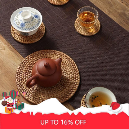 Bamboo Mat|Straw Tea Mat|Coaster|Teacup Mat|Cup Pad