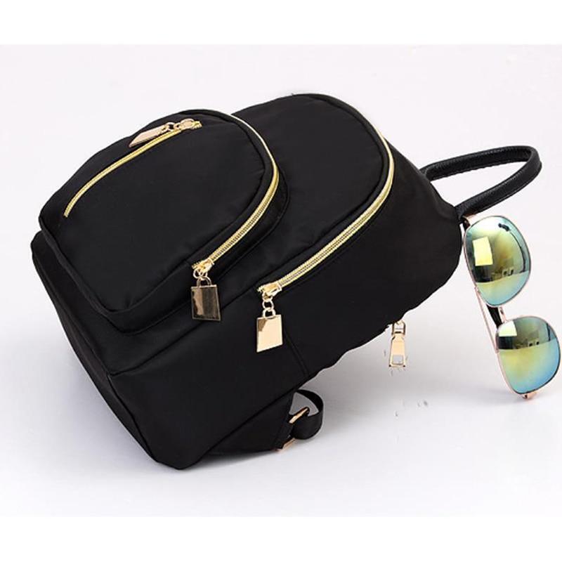 Waterproof Mini Backpack Women Purse Nylon Shoulder Rucksack Small Travel Bag