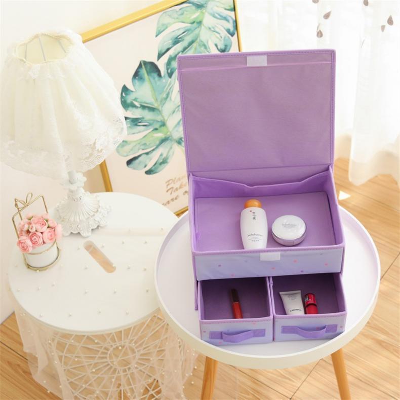 Kuromi Kitty My Melody Underwear Storage Box Foldable Double Drawer Storage Box