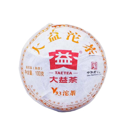 100g Dayi Cooked Puerh Tuocha Yunnan Pu-erh Ripe Tea V93 Chinese Pu'er Black Tea