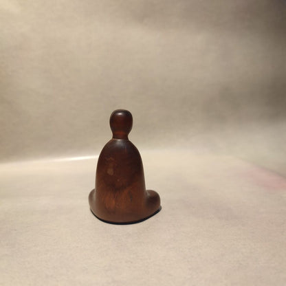 vintage wooden ornaments miniature item Boxwood carved children buddha Statue