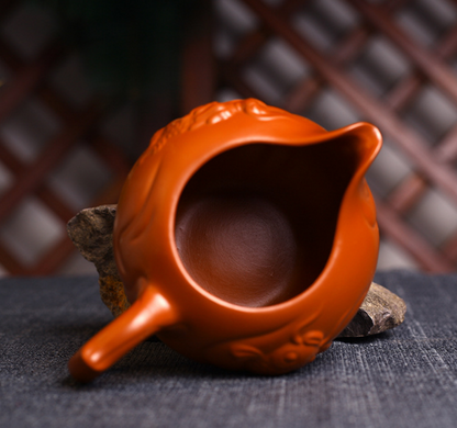Yixing genuine handmade raw ore Dahongpao fish Hualong fair cup purple clay pot