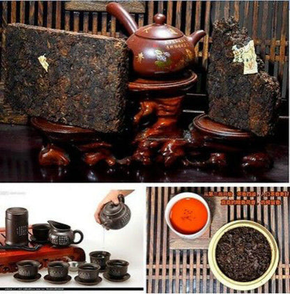 250g Old Yunnan Superior Cooked Pu'er Brick Aged Pu-Erh Black Tea Healthy Drink