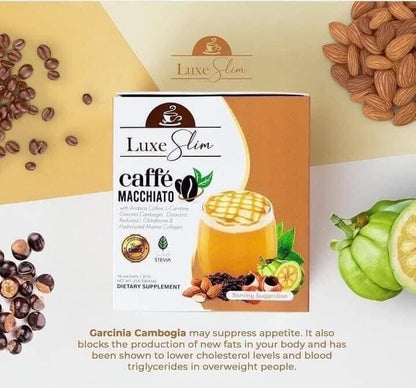 Luxe Slim Caffe MACCHIATO with collagen and L-glutathione, 10 bags-