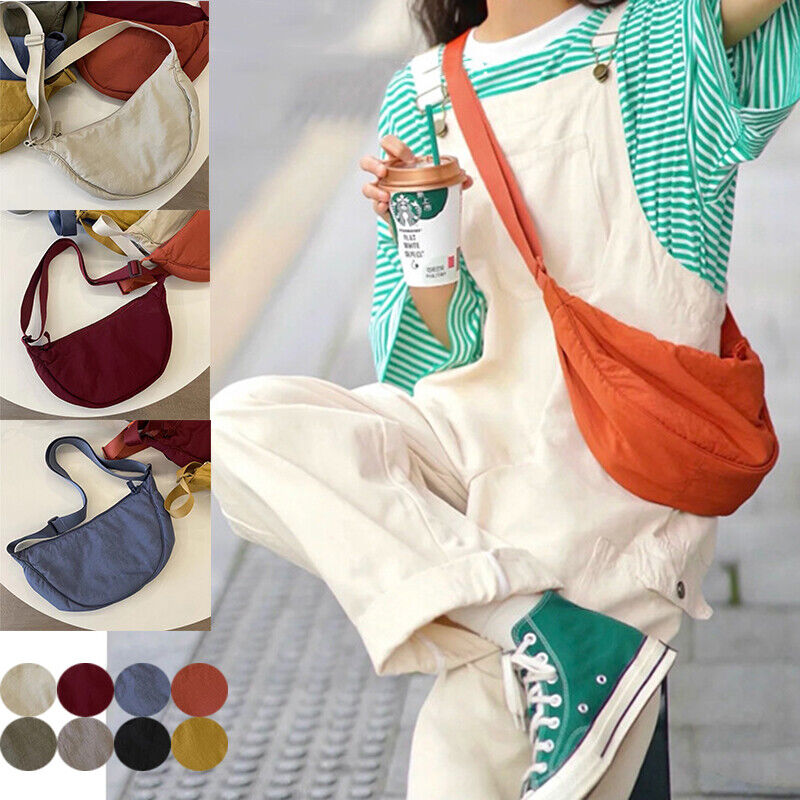 Dumpling Bag Messenger Bag Cloth Handbag Shoulder Bag Cloth Bag Vintage Simple ⌒