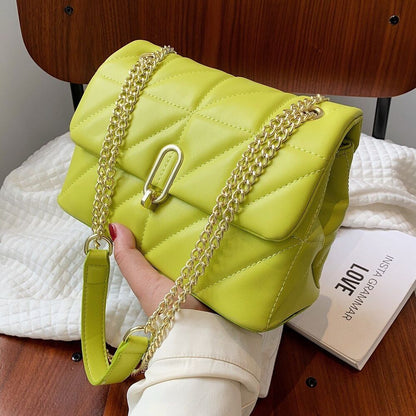 Green Shoulder Bag Women Leather Luxury Handbags 16*23*11 CM Accessories Travel