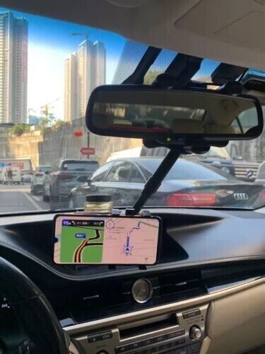 Soporte Sostenedor Universal Retrovisor de Carro Auto Sujetador 360° Giratorio