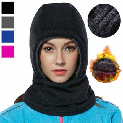 Winter Hat Fleece Scarf Beanie Neck Warm Thick Hiking Running Cycling Windproof