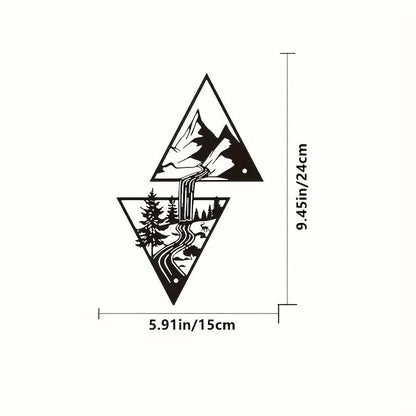 Iron Crafts Mountain Waterfall Art Wall Decor Metal Wall Decor, Interior Decor