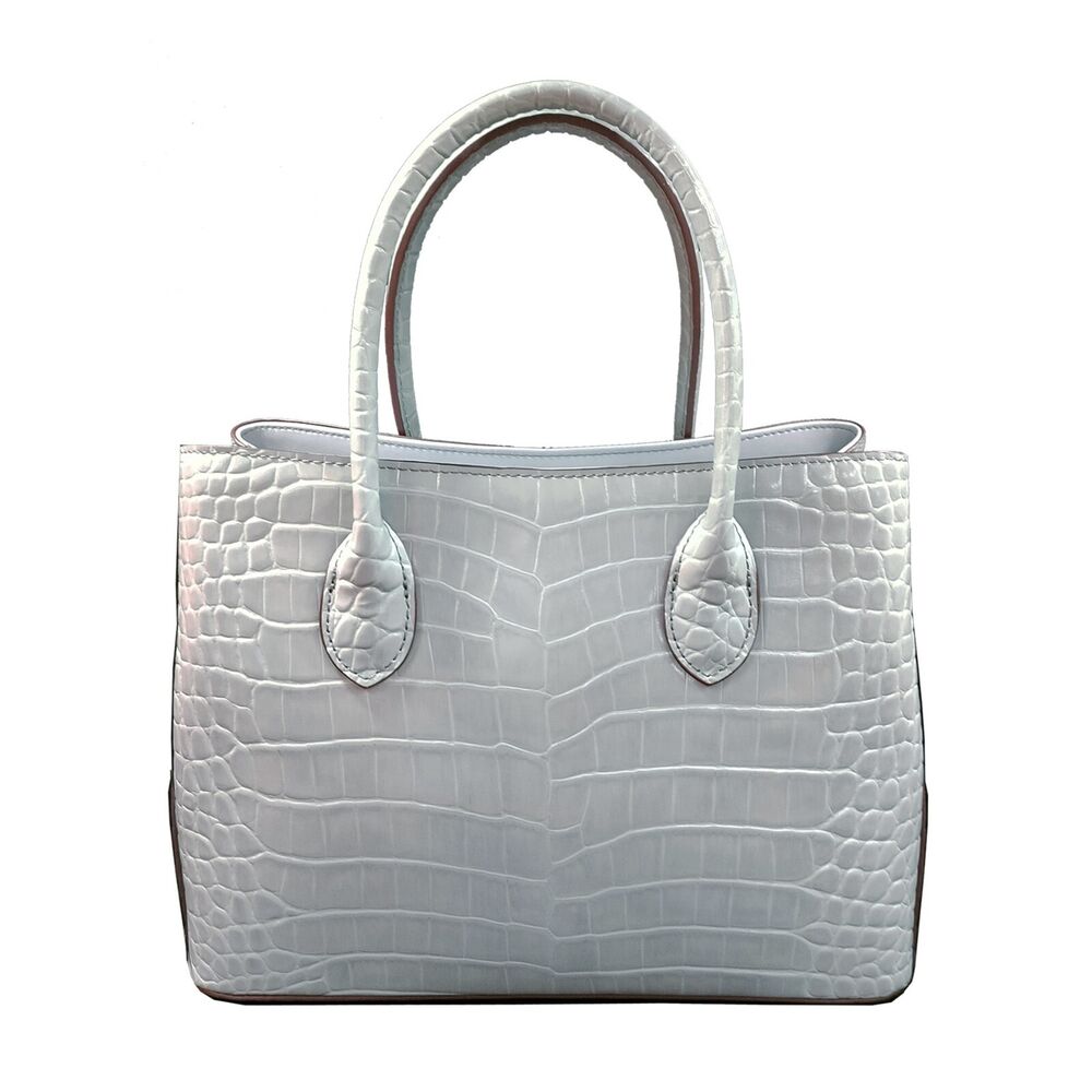 Top Cowhide Nile Crocodile Embossed Handbag, Women's Luxury Evening Shoulder Bag