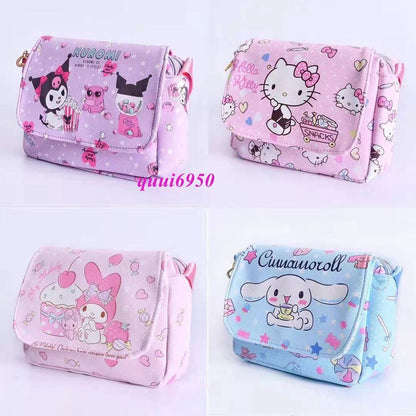 Girl Gift Kuromi My Melody Cinnamoroll Hello Kitty Crossbody Shoulder Bag Zipper