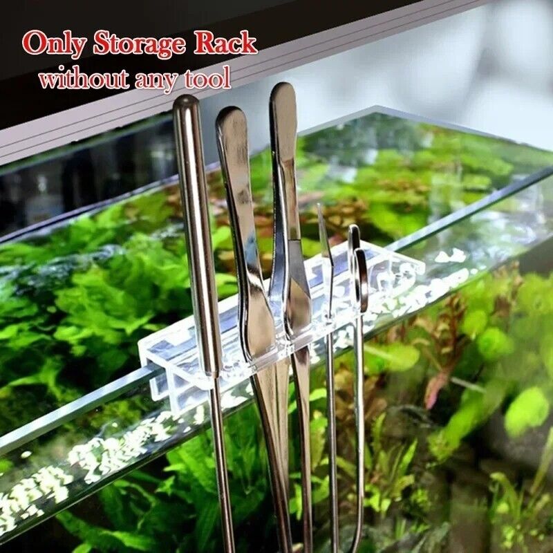 Aquarium Storage Rack Acrylic Plant Tools Holder Tweezer Cleaning Tool Organizer