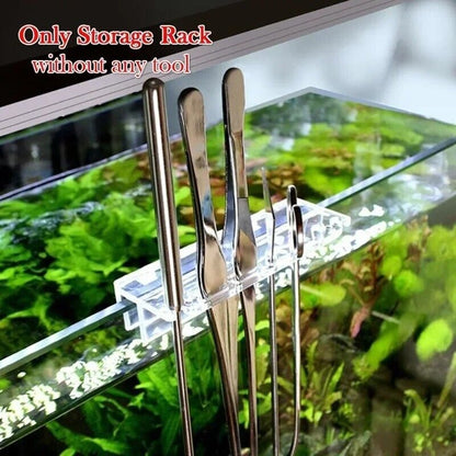 Aquarium Storage Rack Acrylic Plant Tools Holder Tweezer Cleaning Tool Organizer