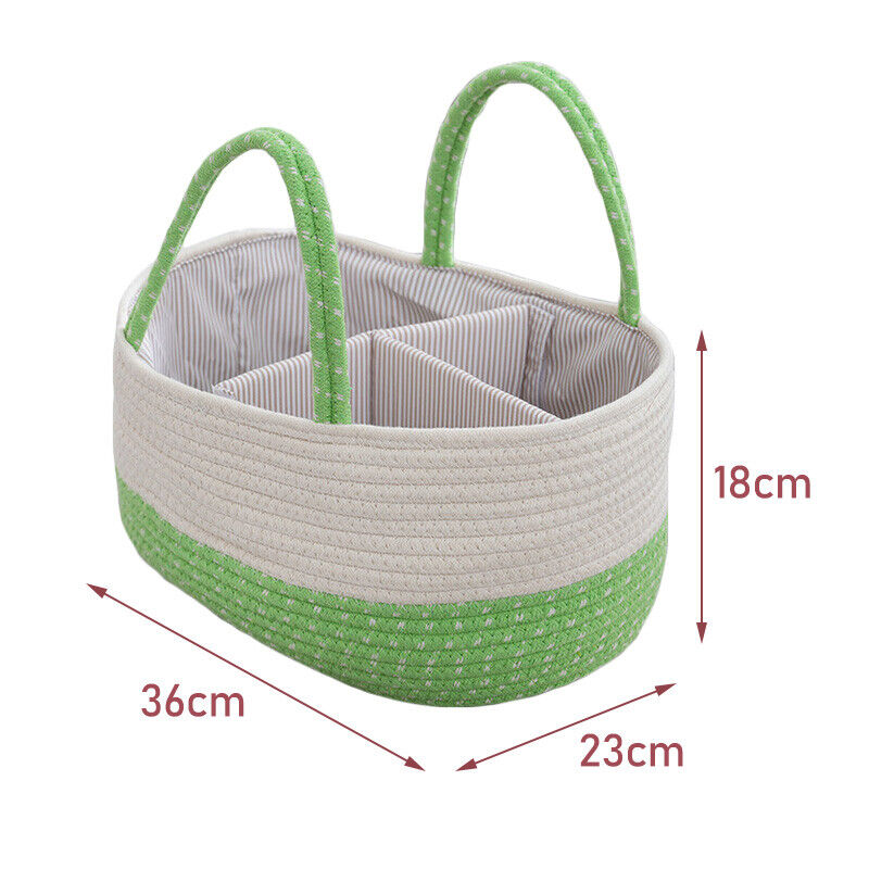 Cotton Baby Diaper Caddy Organizer Nursery Storage Bin Basket Mommy Handbag